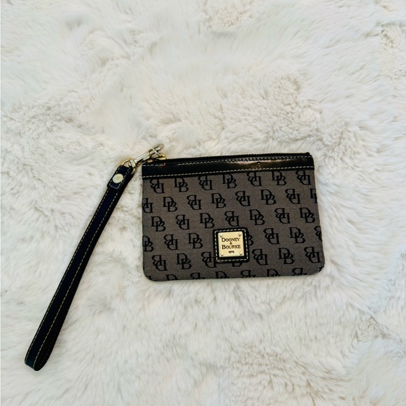 Dooney & Bourke Handbags - Dooney & Bourke Gray and Blue Clutch Wristlet